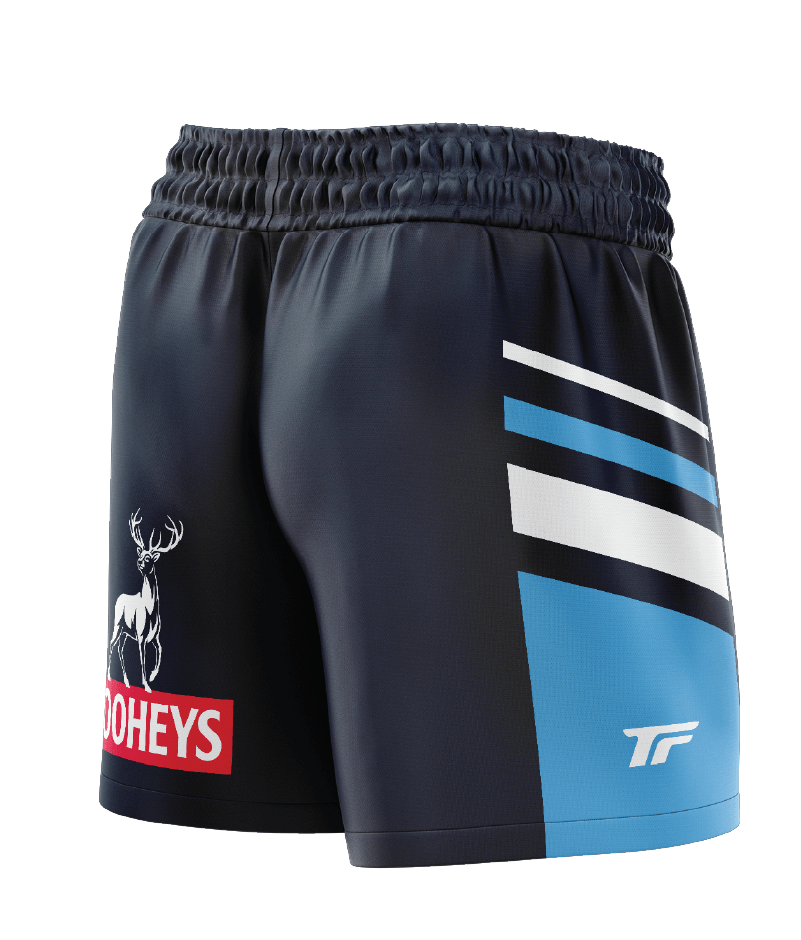 BLUEY- FOOTY SHORTS- WITH ZIP SIDE POCKETS