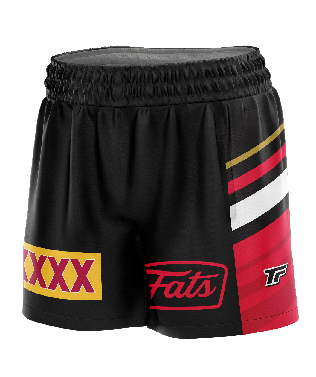 FINS- FOOTY SHORTS- WITH ZIP SIDE POCKETS