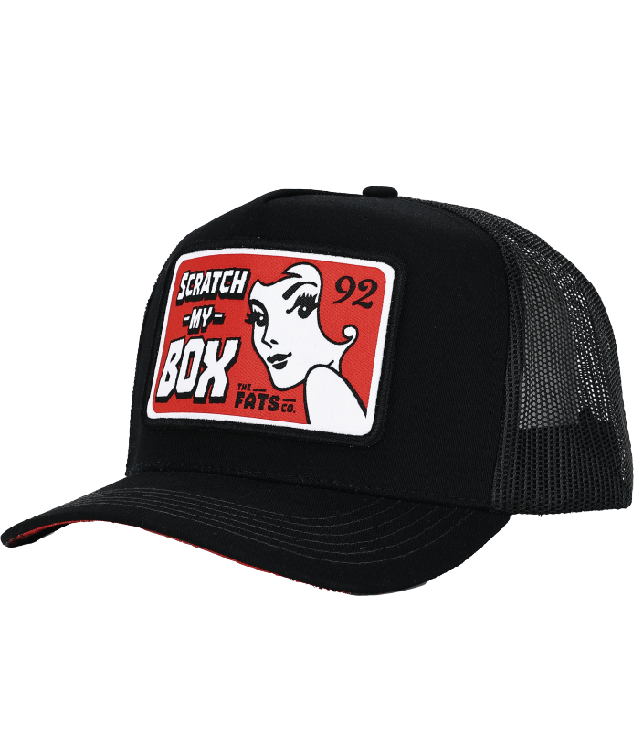 SCRATCH MY BOX (ALL BLACK)- HIGH PROFILE TRUCKER