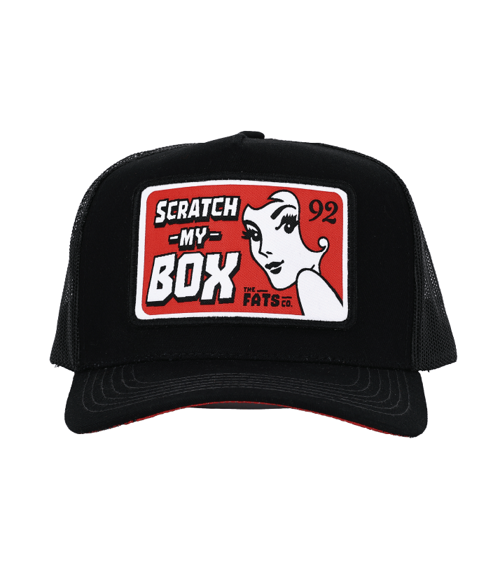 SCRATCH MY BOX (ALL BLACK)- HIGH PROFILE TRUCKER