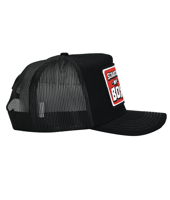 SCRATCH MY BOX (ALL BLACK)- HIGH PROFILE TRUCKER