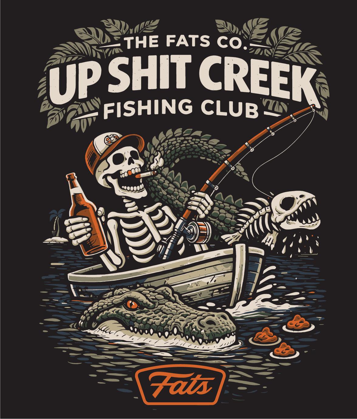 UP SHIT CREEK- TEE- BLACK