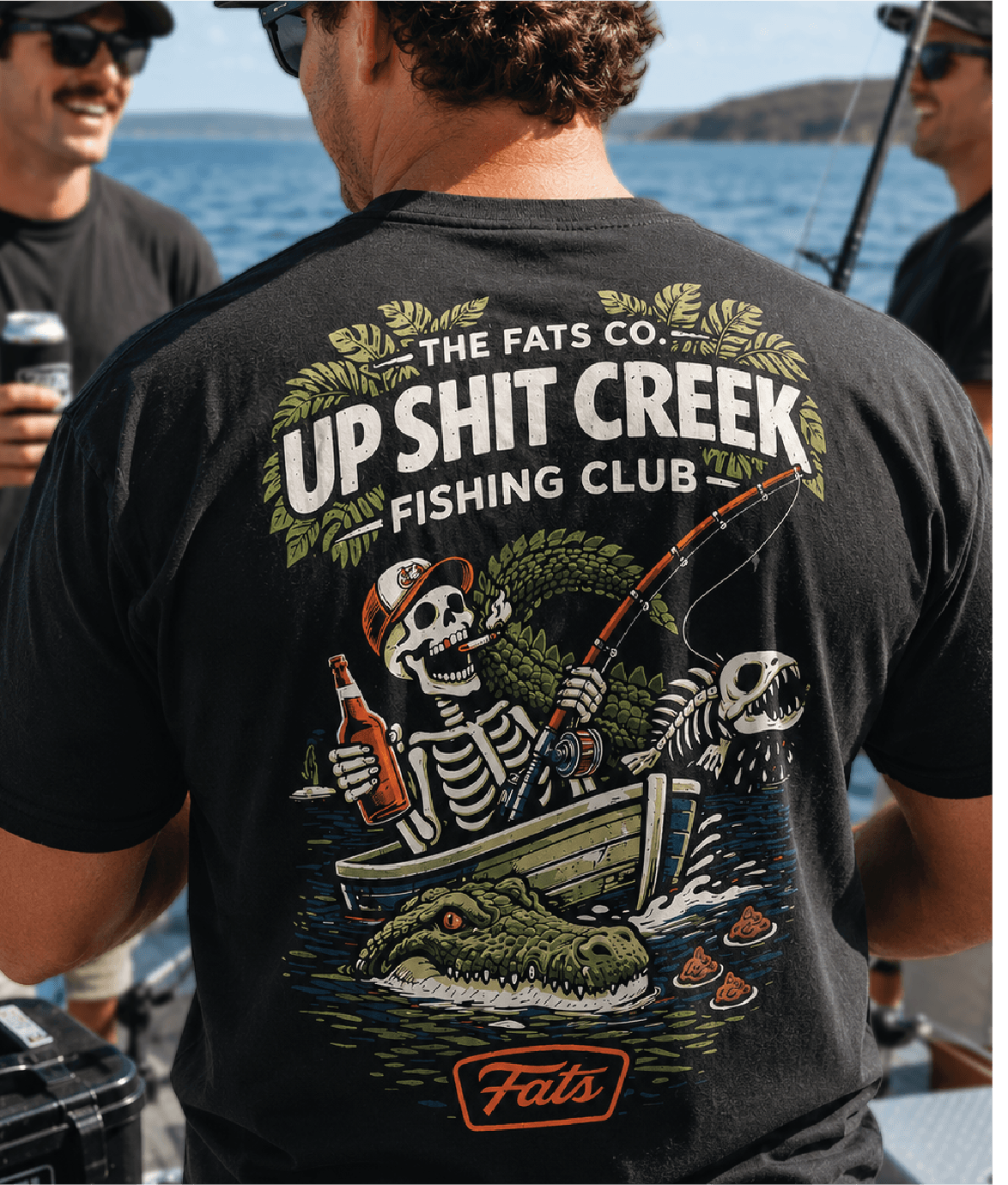 UP SHIT CREEK- TEE- BLACK
