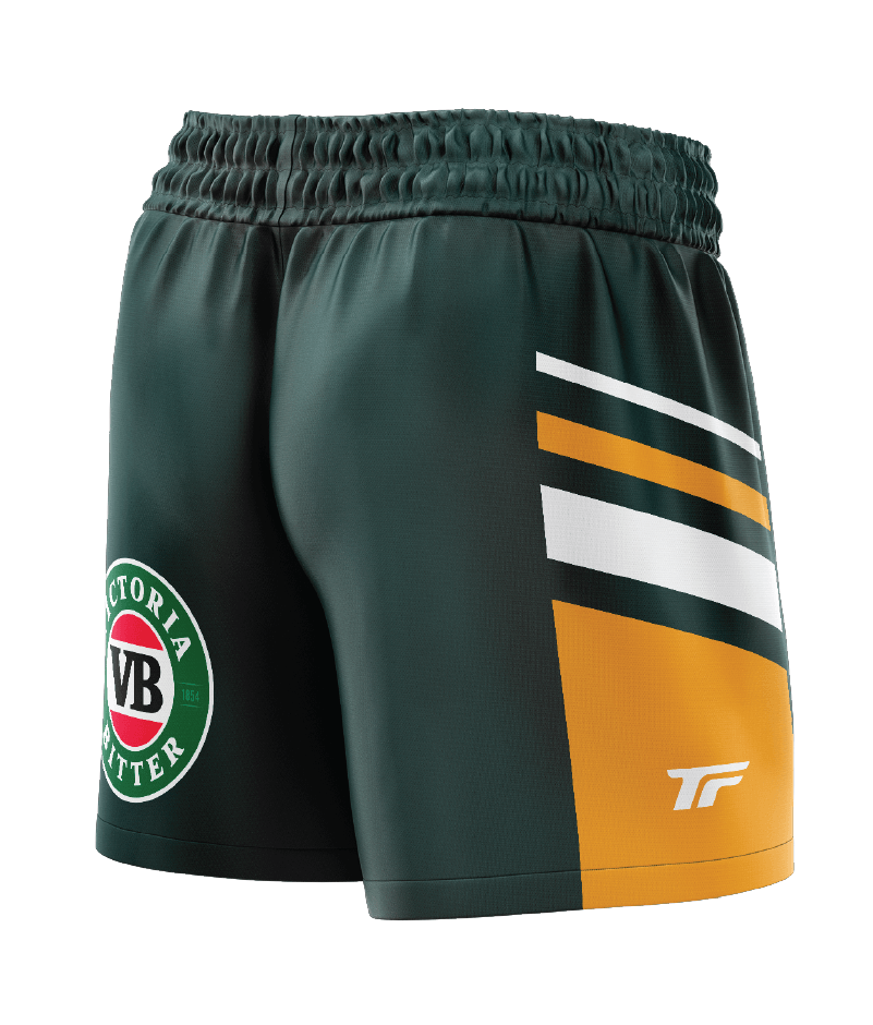 STRAYA- FOOTY SHORTS- WITH ZIP SIDE POCKETS
