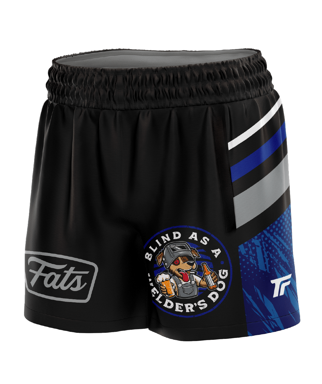 WELDER'S DOG- FOOTY SHORTS- WITH ZIP SIDE POCKETS