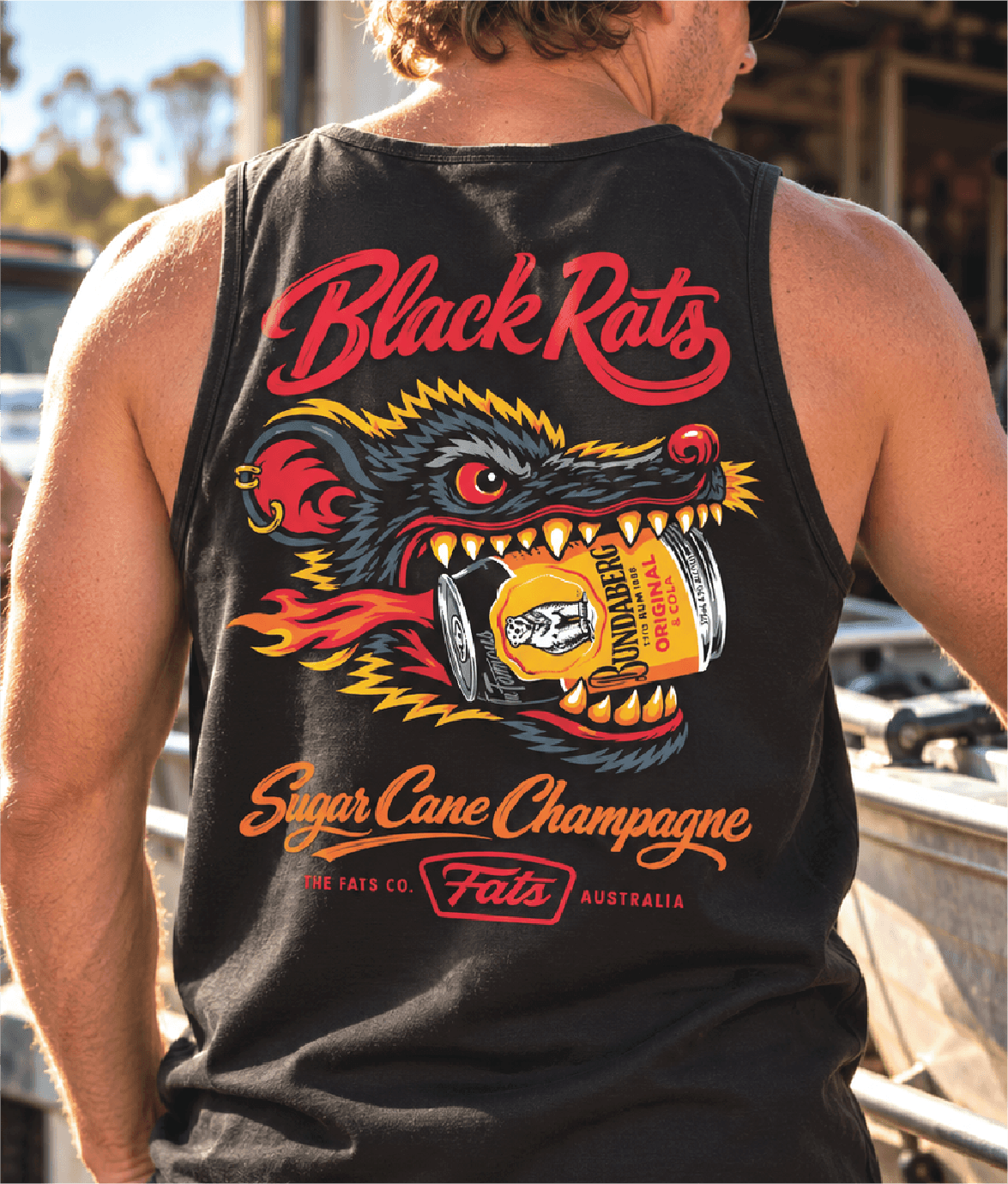 BLACK RATS V2- SINGLET- BLACK