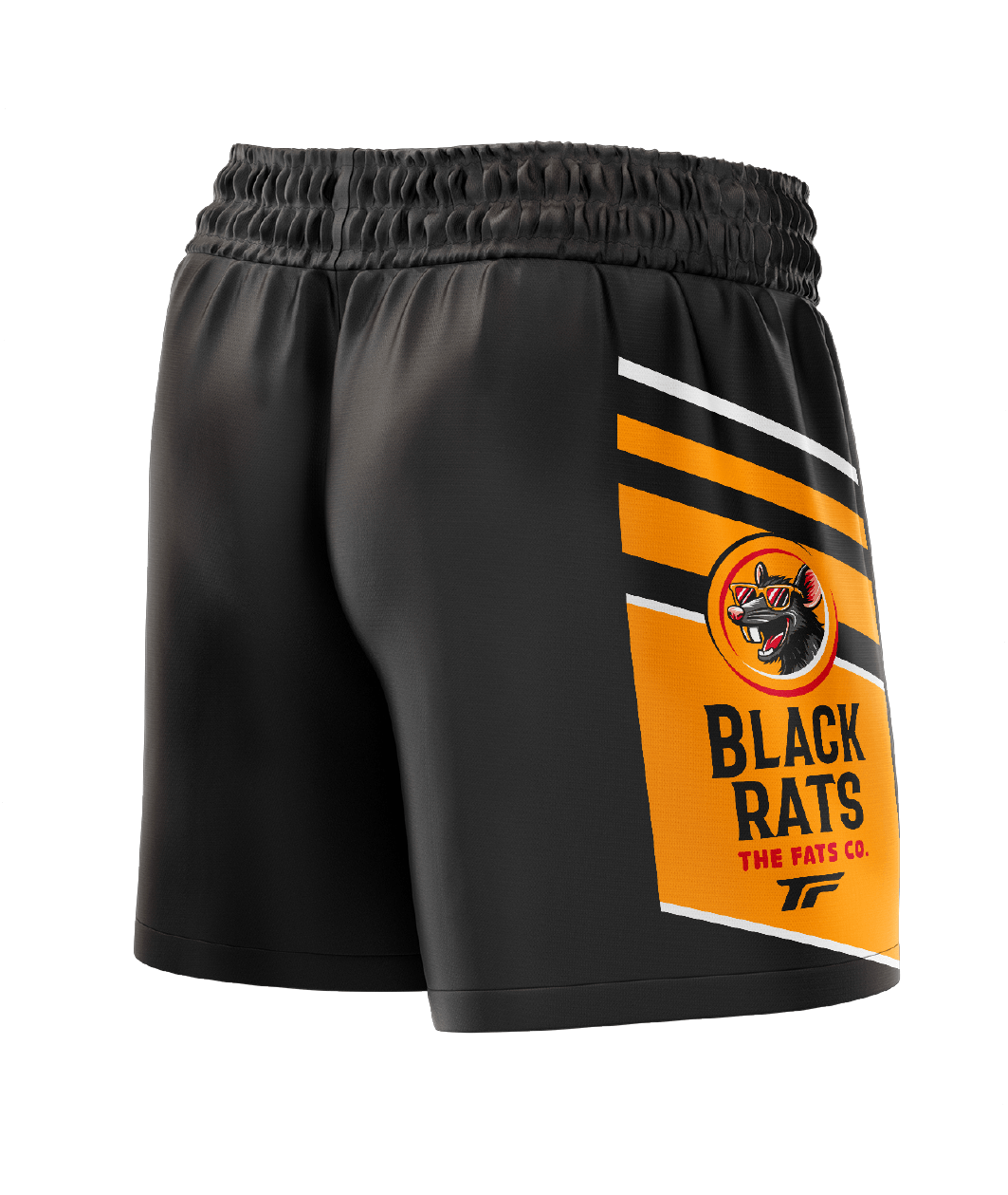 BLACK RATS- FOOTY SHORTS- WITH ZIP SIDE POCKETS