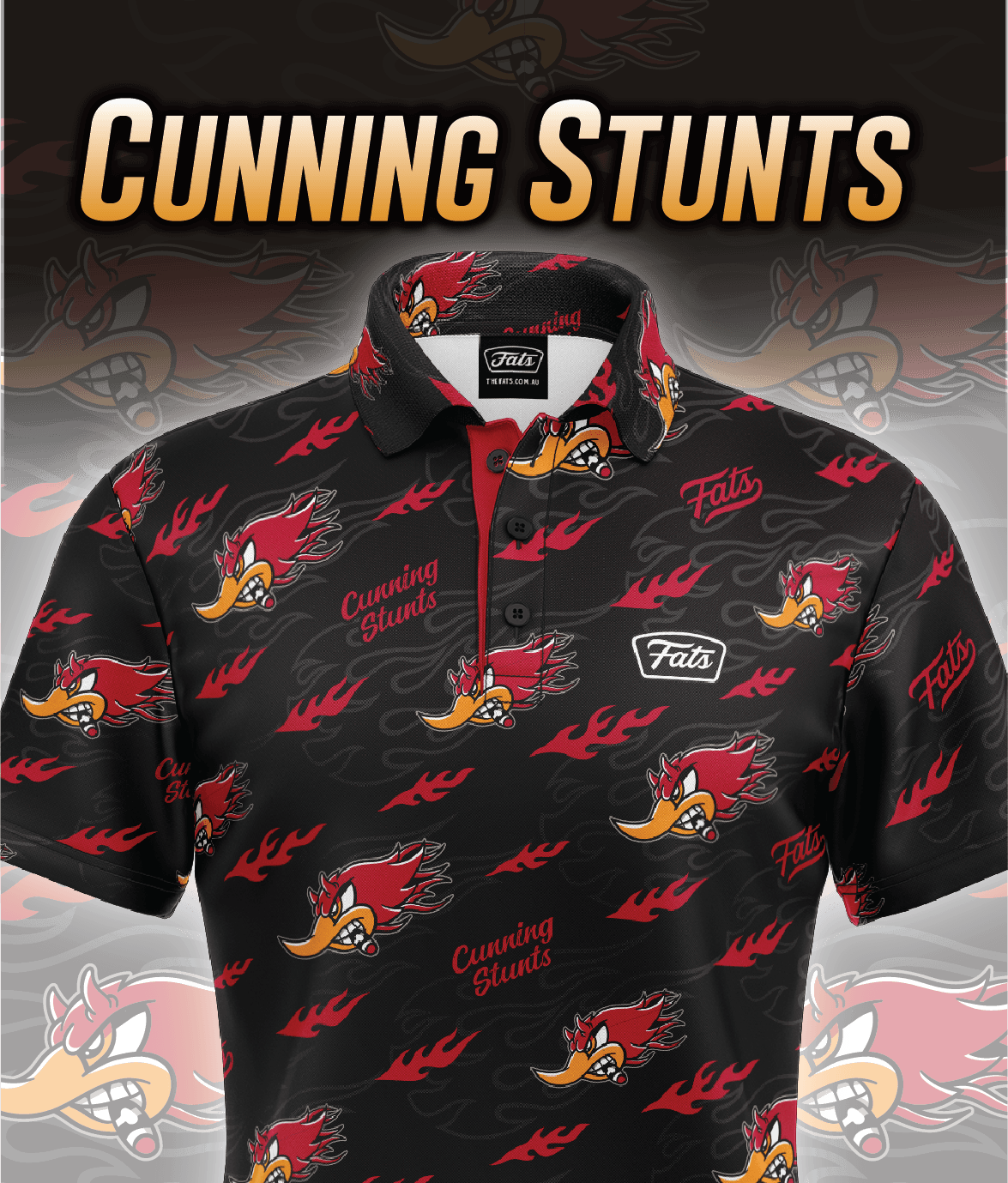 CUNNING STUNTS- GOLF POLO (BLACK)