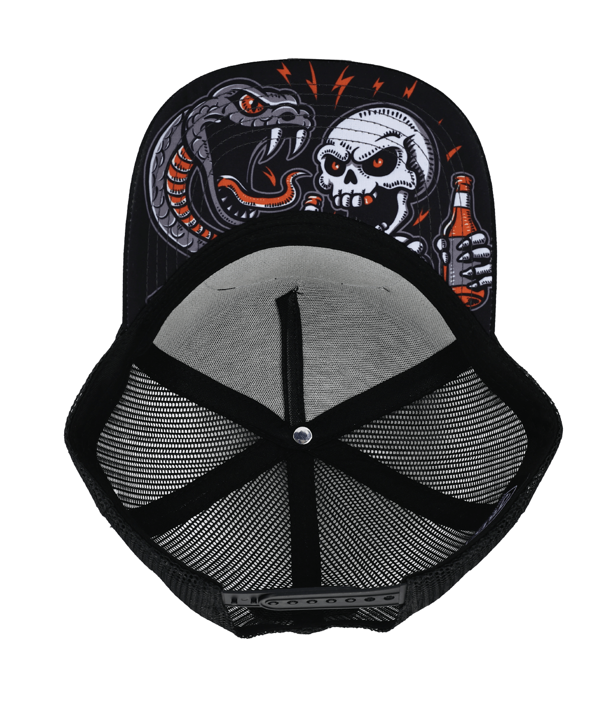 CUT SNAKE (ALL BLACK)- HIGH PROFILE TRUCKER
