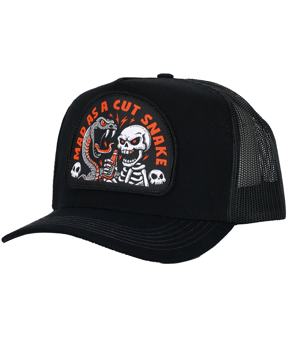CUT SNAKE (ALL BLACK)- HIGH PROFILE TRUCKER