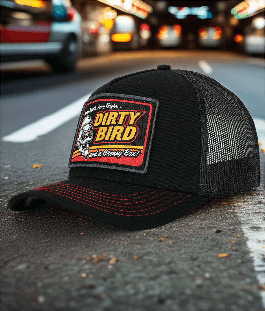 DIRTY BIRD- TRUCKER CAP-MID PROFILE