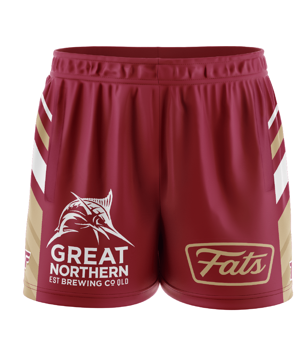 MARLINS- FOOTY SHORTS- WITH ZIP SIDE POCKETS