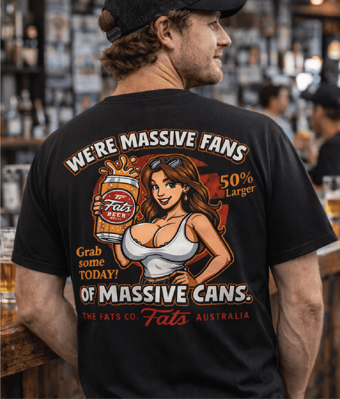 MASSIVE FANS- TEE- BLACK