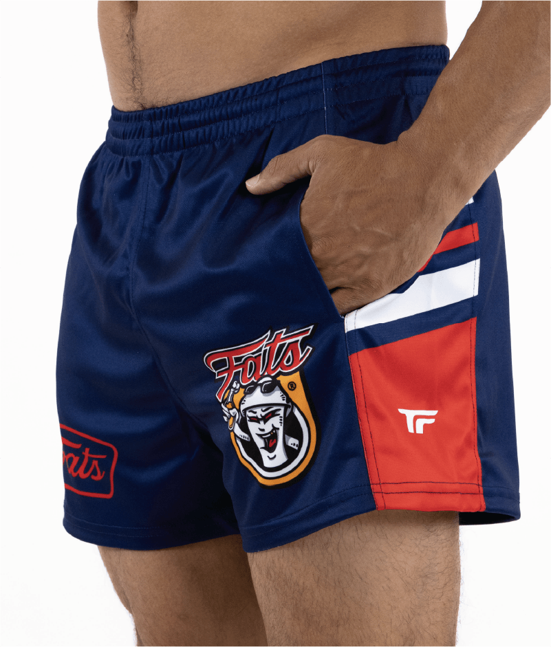 ROOTERS- FOOTY SHORTS (WITH SIDE POCKETS)