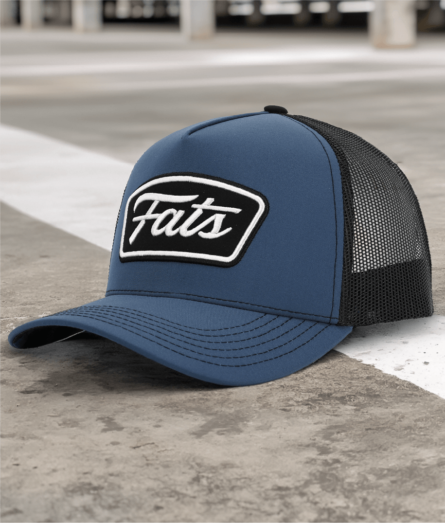 SHOOTER (INDIGO/BLACK)- TRUCKER CAP- MID PROFILE