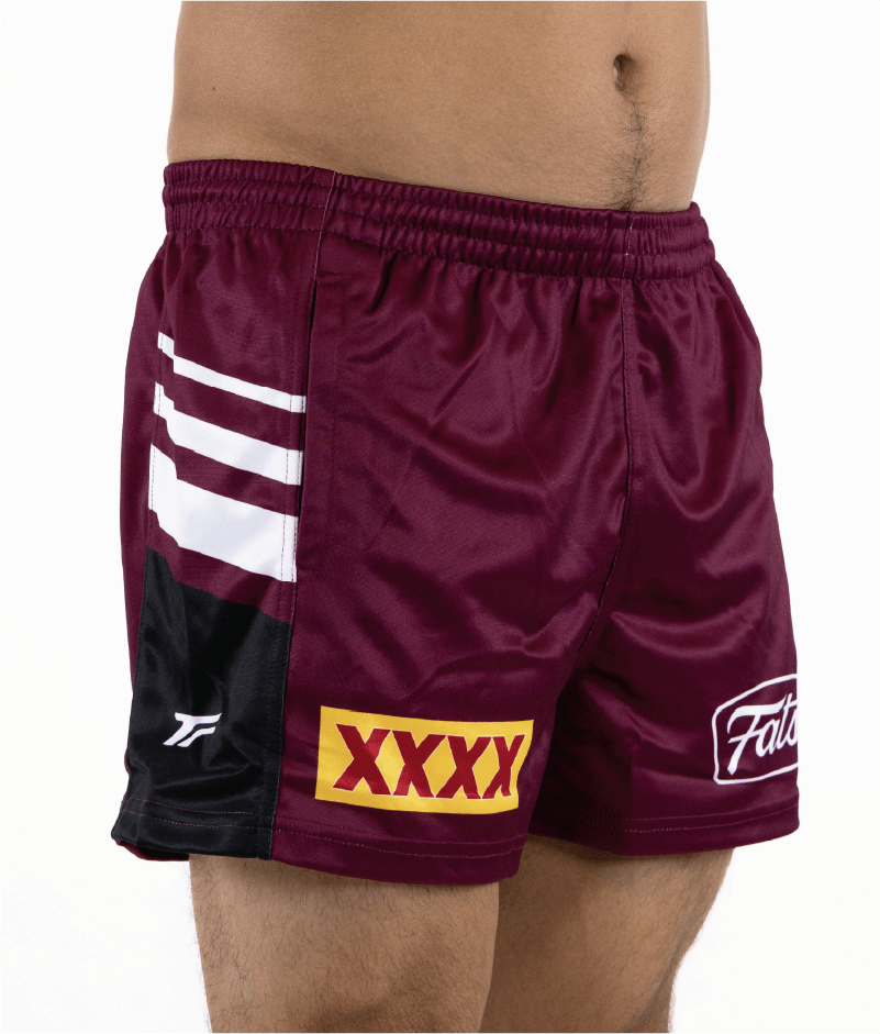 UP NORTH- FOOTY SHORTS- WITH ZIP SIDE POCKETS