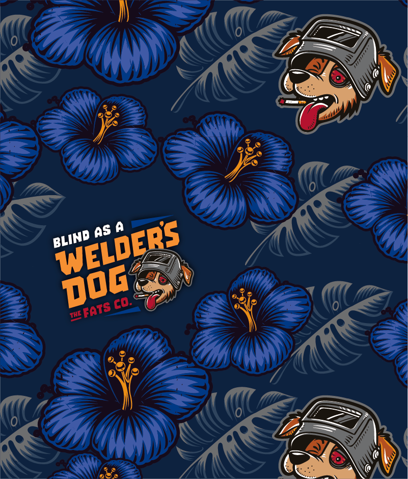 WELDER'S DOG- GOLF POLO (BLUE)