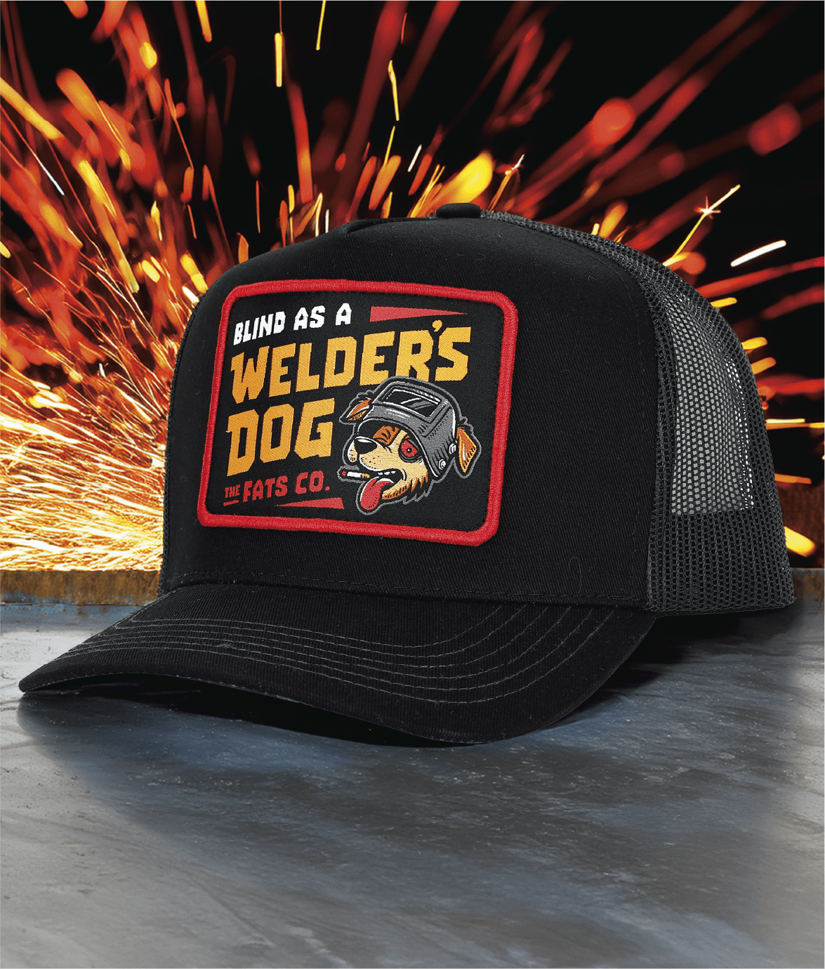 WELDER'S DOG V2 (ALL BLACK)- HIGH PROFILE TRUCKER