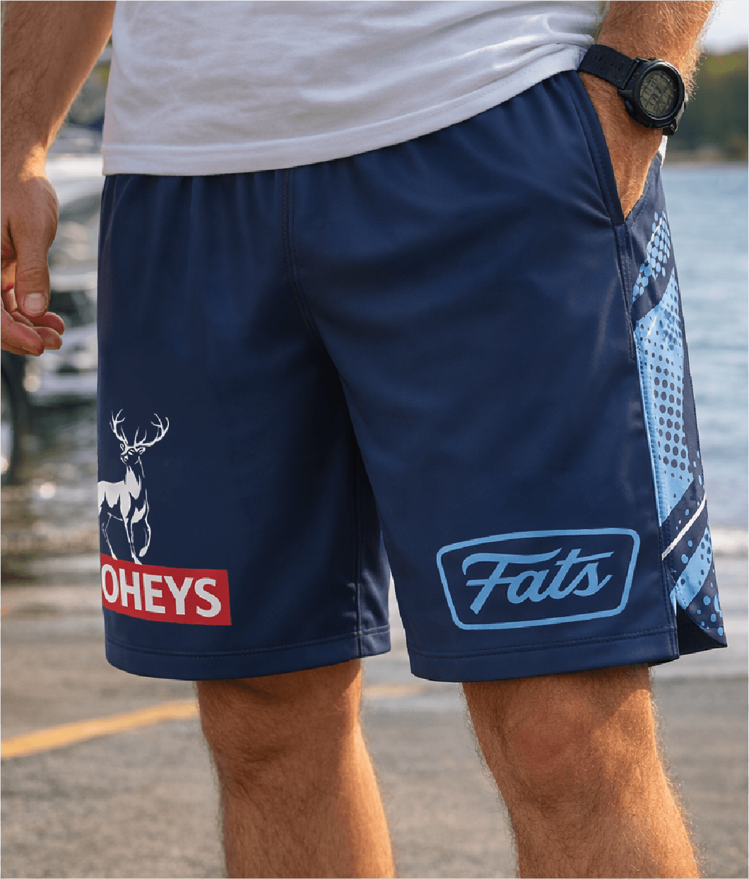 BANGER- SHORTS (NAVY/SKY BLUE)