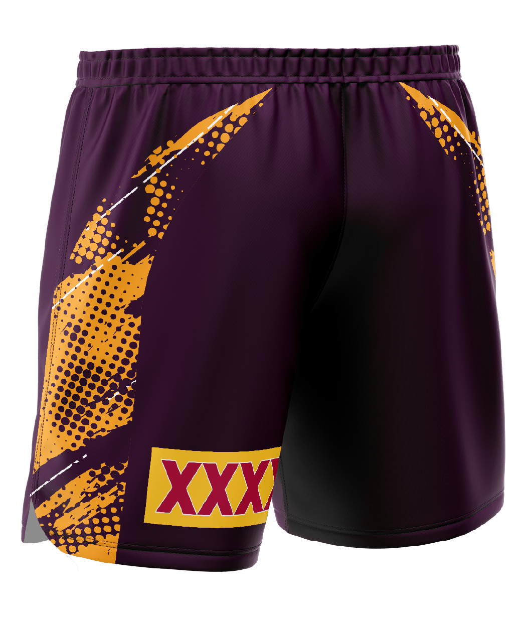 BANGER- SHORTS (MAROON/GOLD)