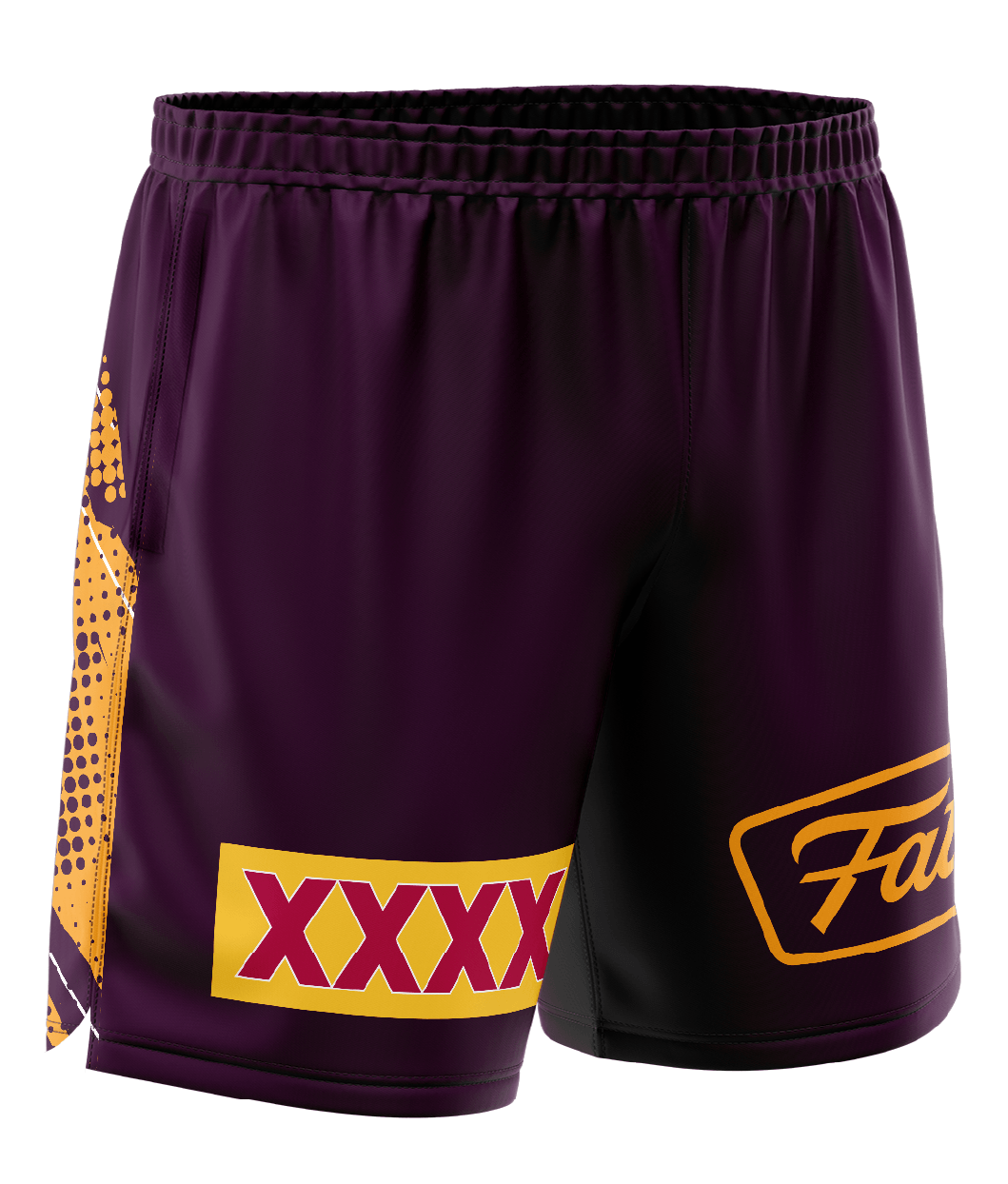 BANGER- SHORTS (MAROON/GOLD)