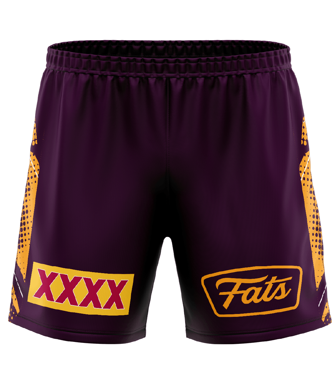 BANGER- SHORTS (MAROON/GOLD)