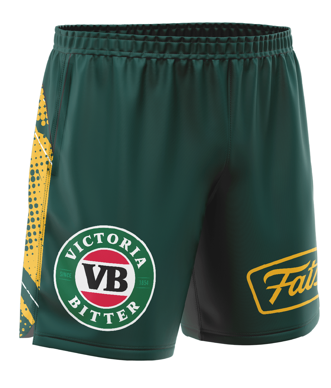 BANGER- SHORTS (GREEN/GOLD)