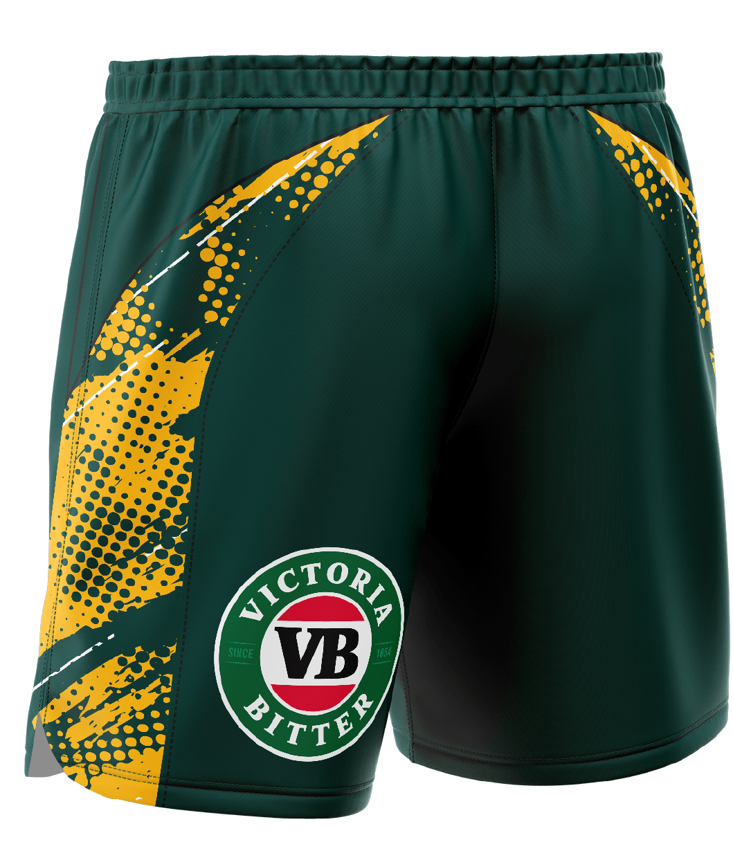 BANGER- SHORTS (GREEN/GOLD)