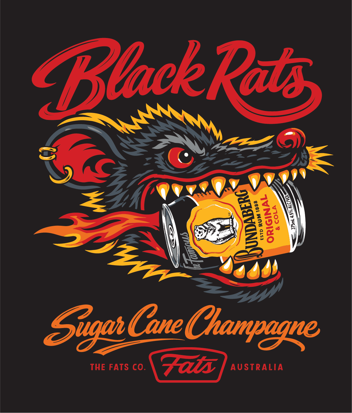 BLACK RATS V2- TEE- BLACK