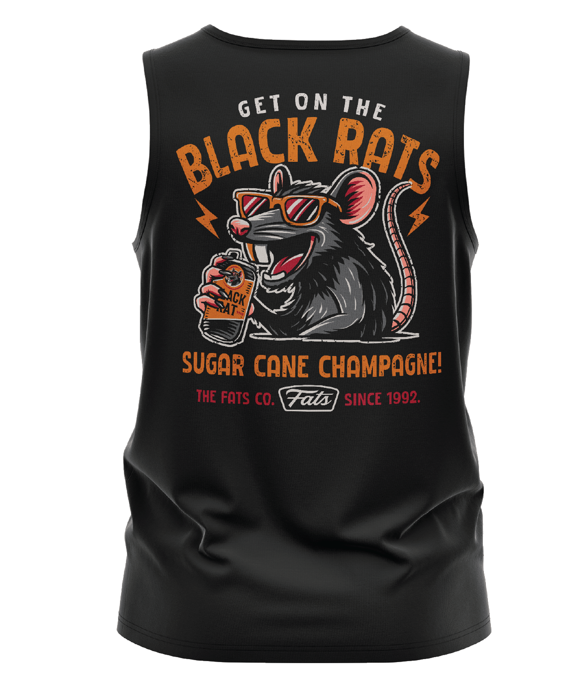 BLACK RATS- SINGLET- BLACK