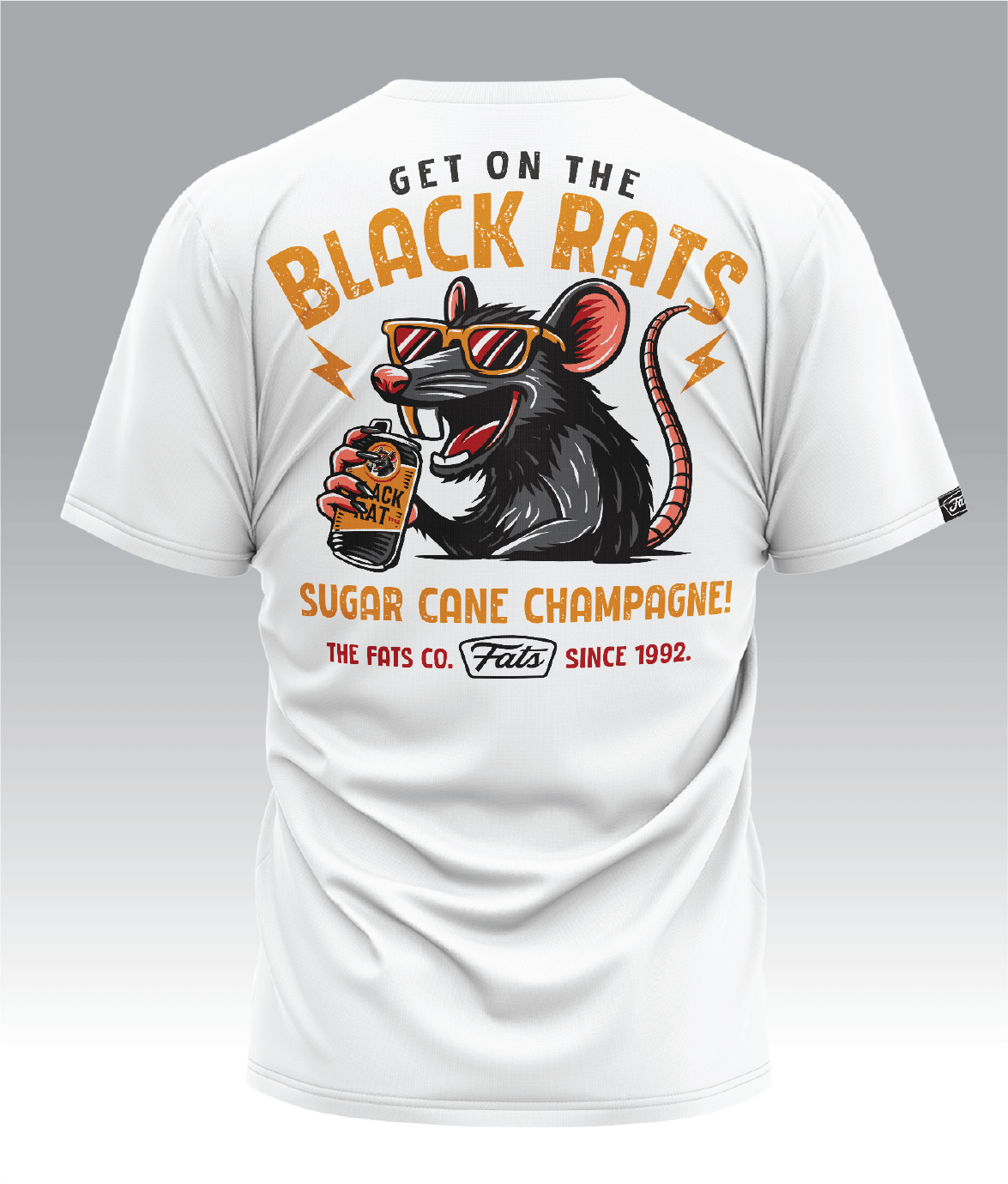 BLACK RATS- TEE- WHITE