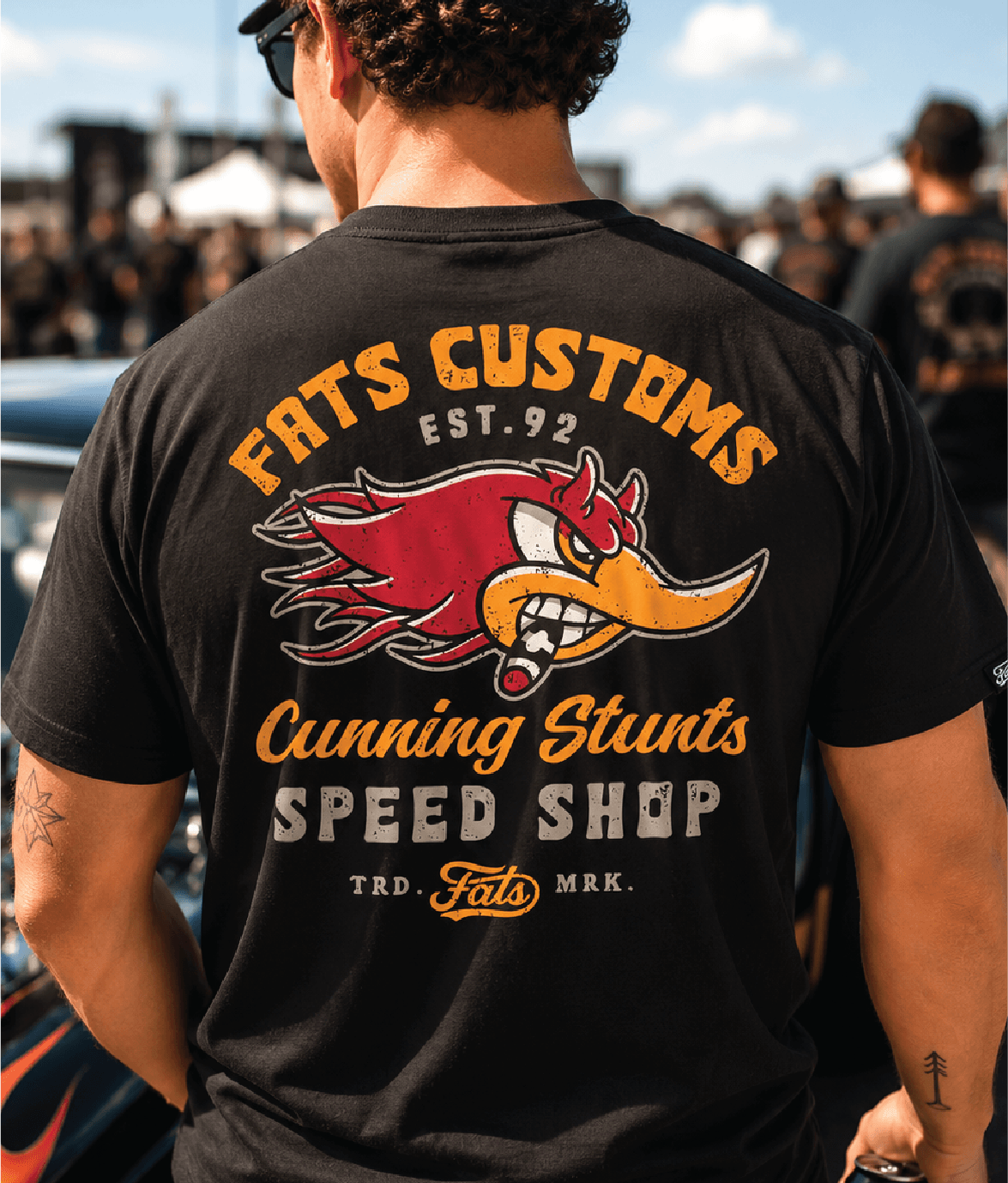 CUNNING STUNTS- TEE- BLACK