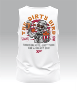 DIRTY BIRD- SINGLET- WHITE