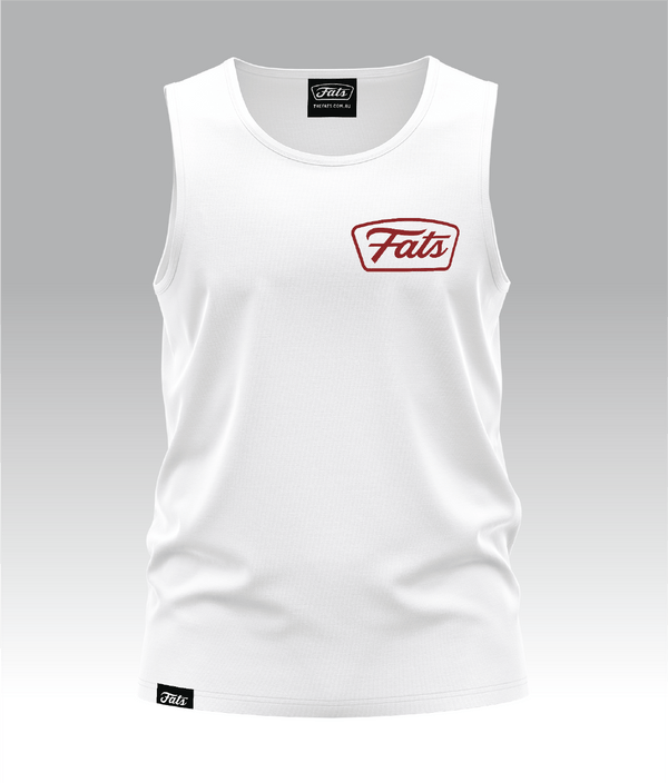 SPEED SHOP- SINGLET- WHITE