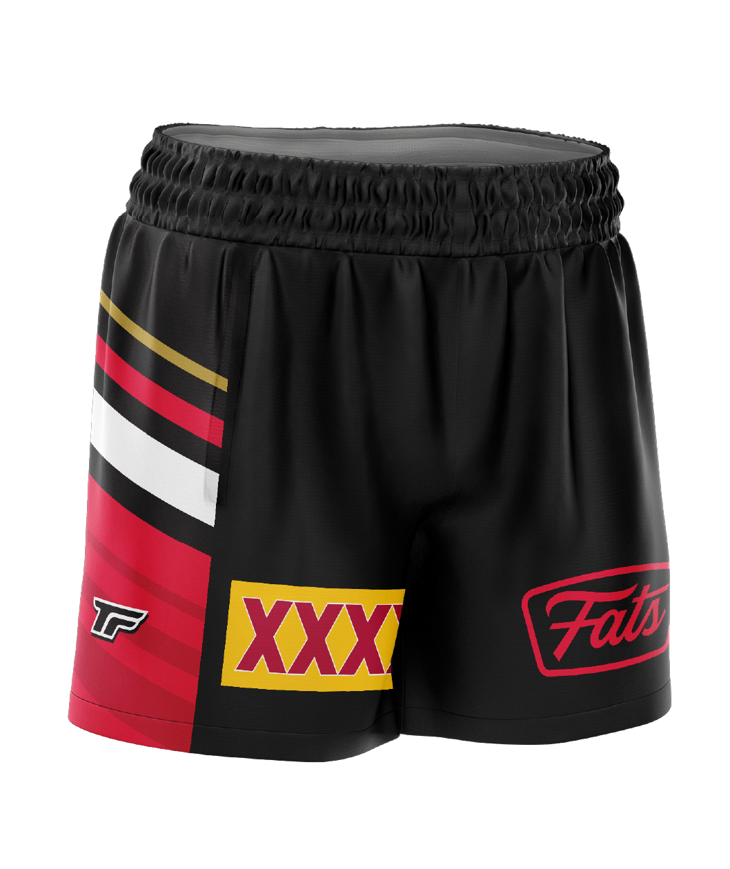 FINS- FOOTY SHORTS- WITH ZIP SIDE POCKETS