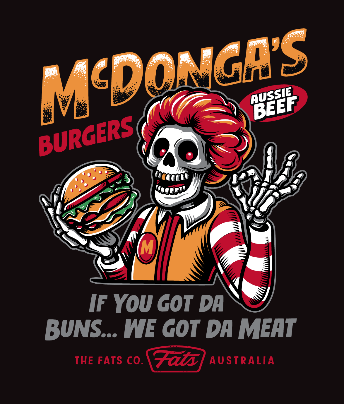 McDONGA'S- TEE- BLACK