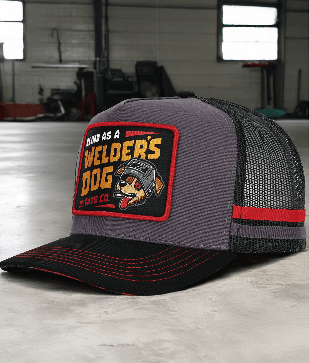 WELDER'S DOG SS (WITH SIDE STRIPES)- HIGH PROFILE TRUCKER