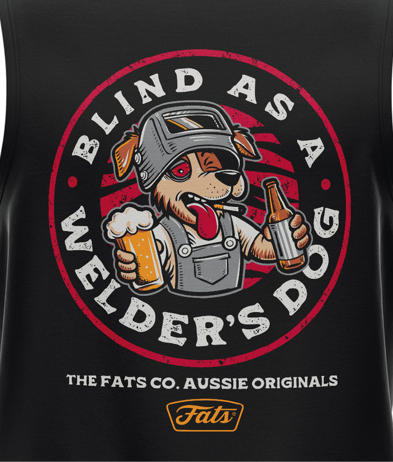 WELDERS DOG- SINGLET- BLACK