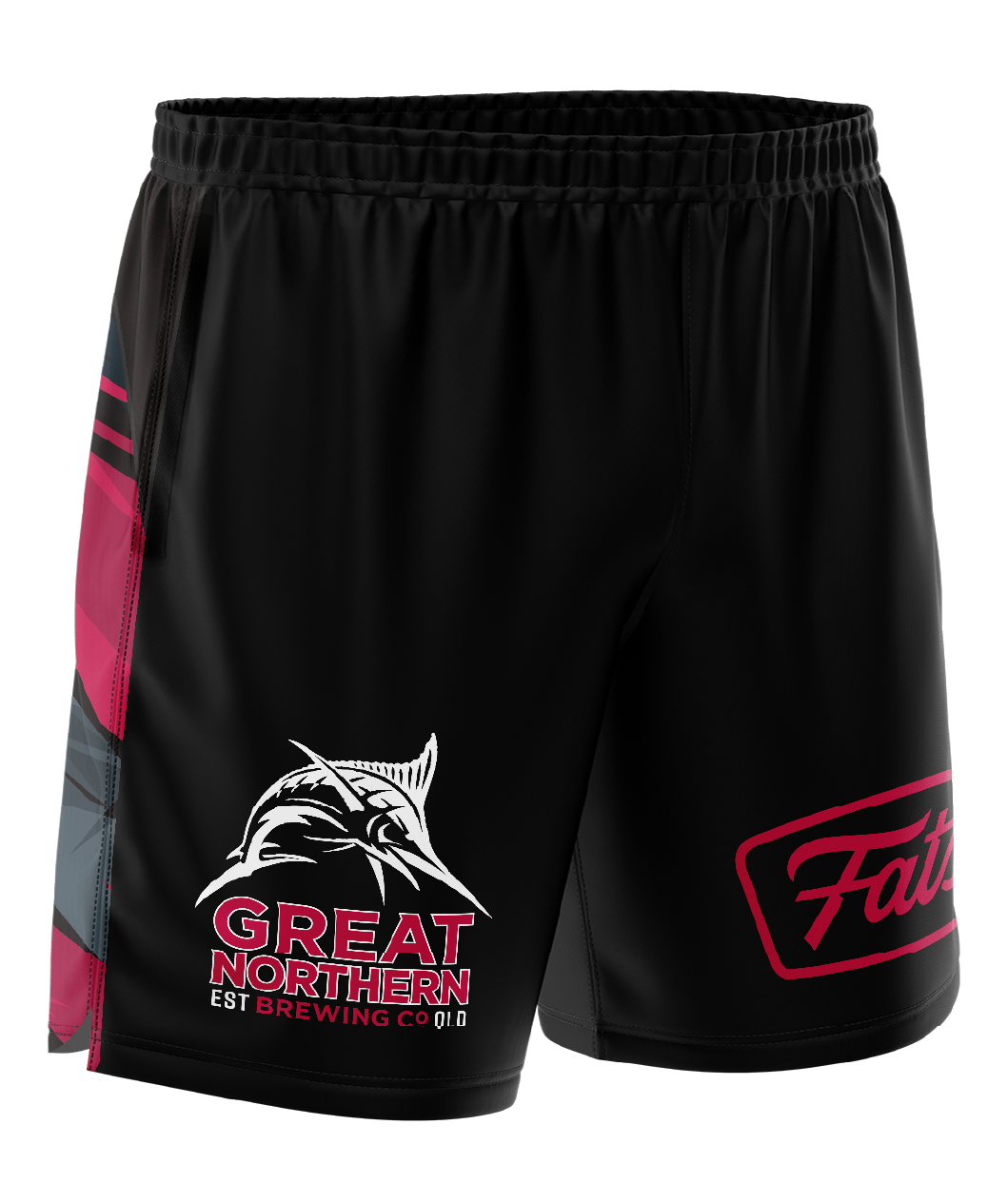 BANGER- SHORTS (BLACK/RED)