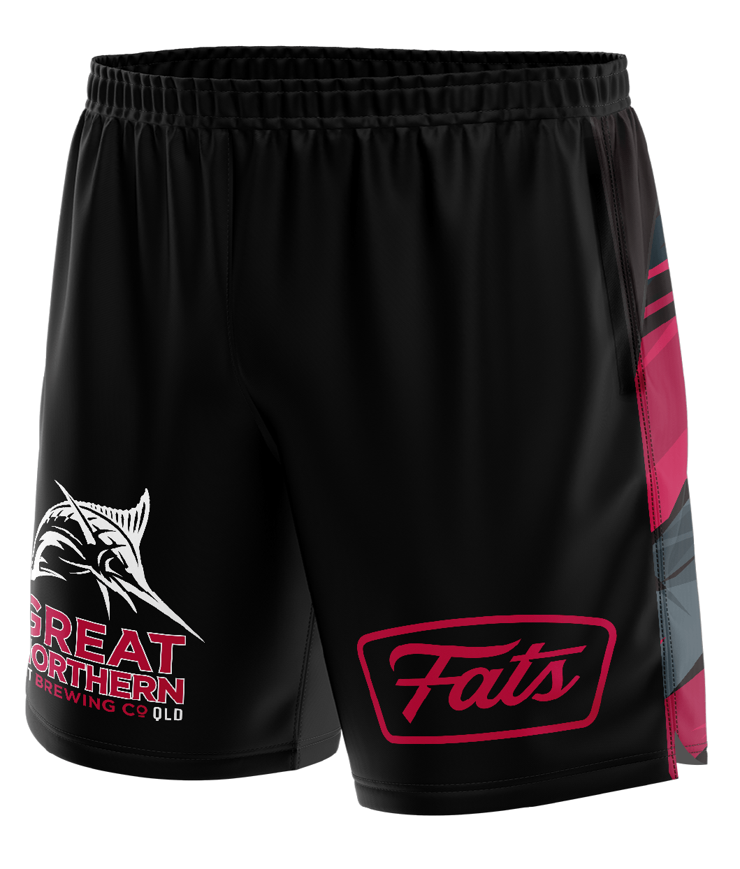 BANGER- SHORTS (BLACK/RED)