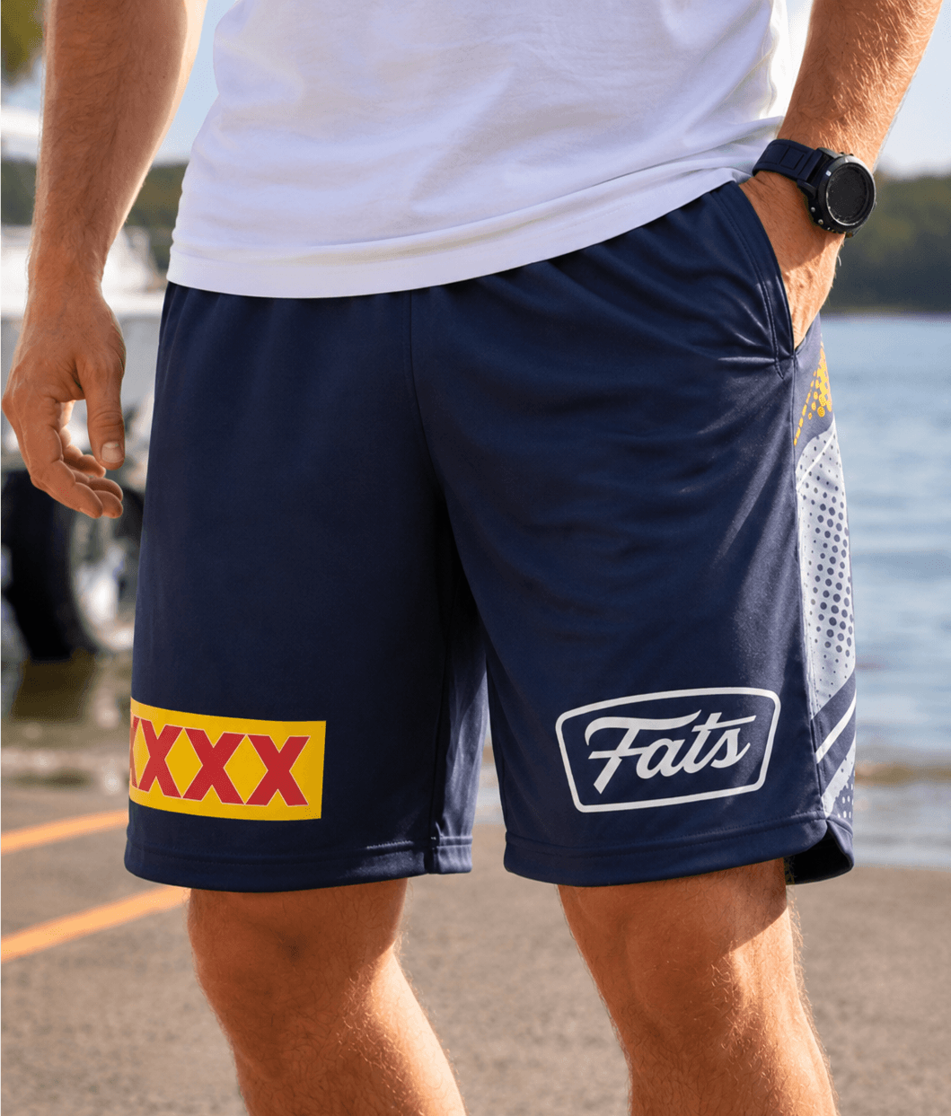 BANGER- SHORTS (NAVY/GREY)
