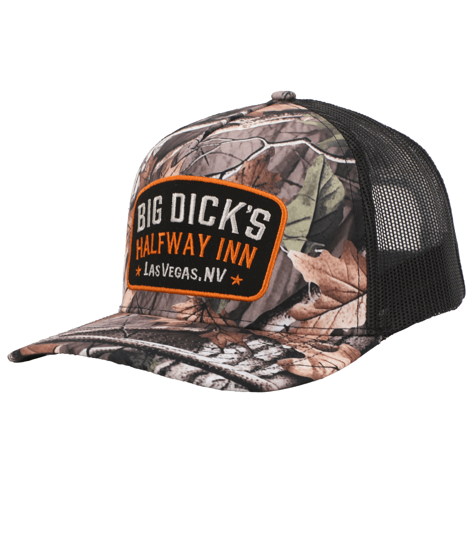 BIG DICK'S CAMO- TRUCKER CAP- MID PROFILE