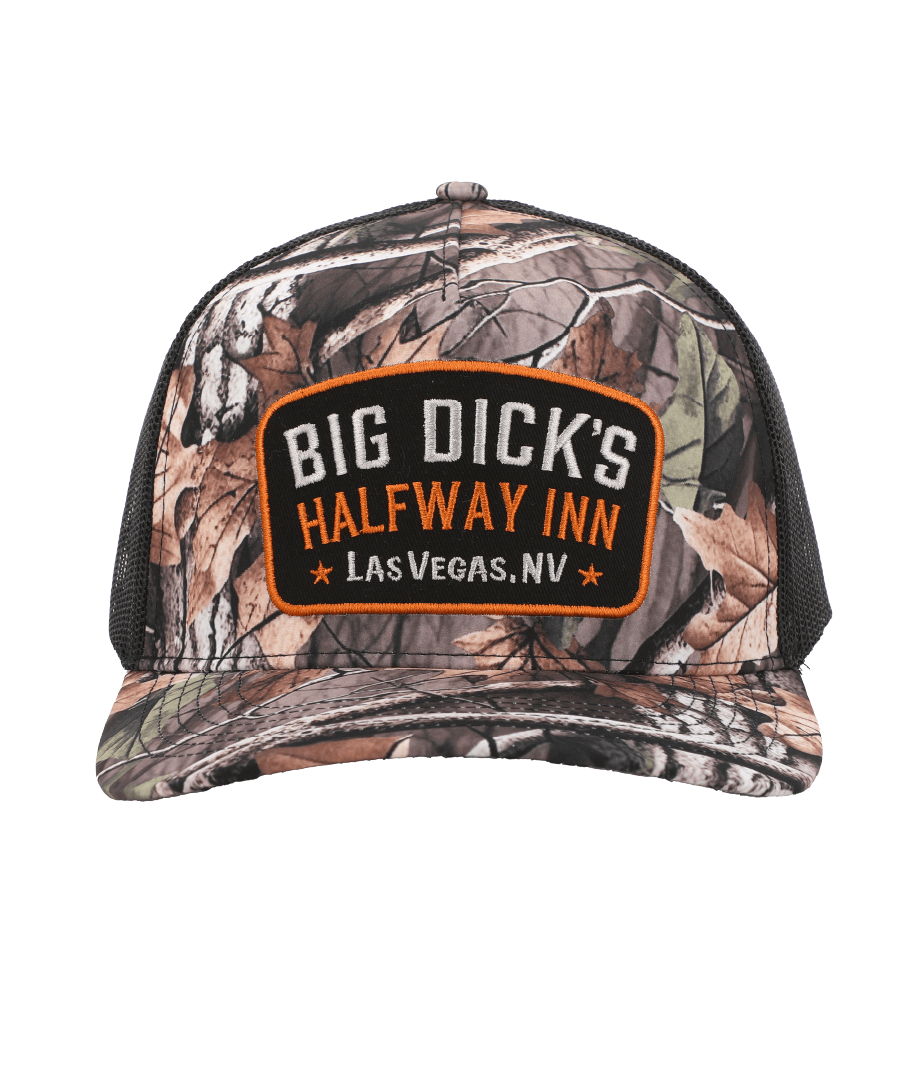 BIG DICK'S CAMO- TRUCKER CAP- MID PROFILE