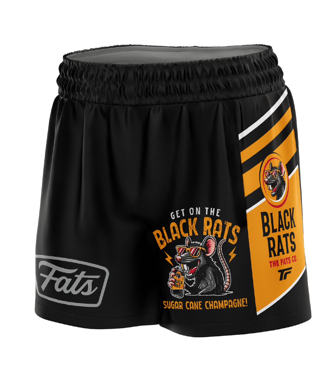 BLACK RATS- FOOTY SHORTS- WITH ZIP SIDE POCKETS