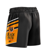 BLACK RATS- FOOTY SHORTS- WITH ZIP SIDE POCKETS