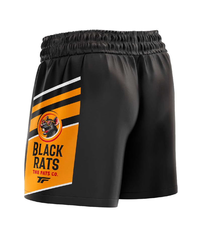 BLACK RATS- FOOTY SHORTS- WITH ZIP SIDE POCKETS