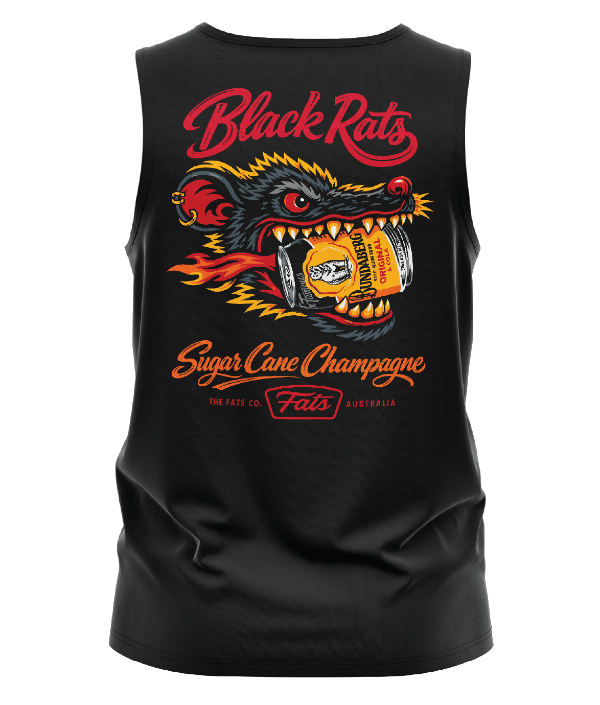 BLACK RATS V2- SINGLET- BLACK