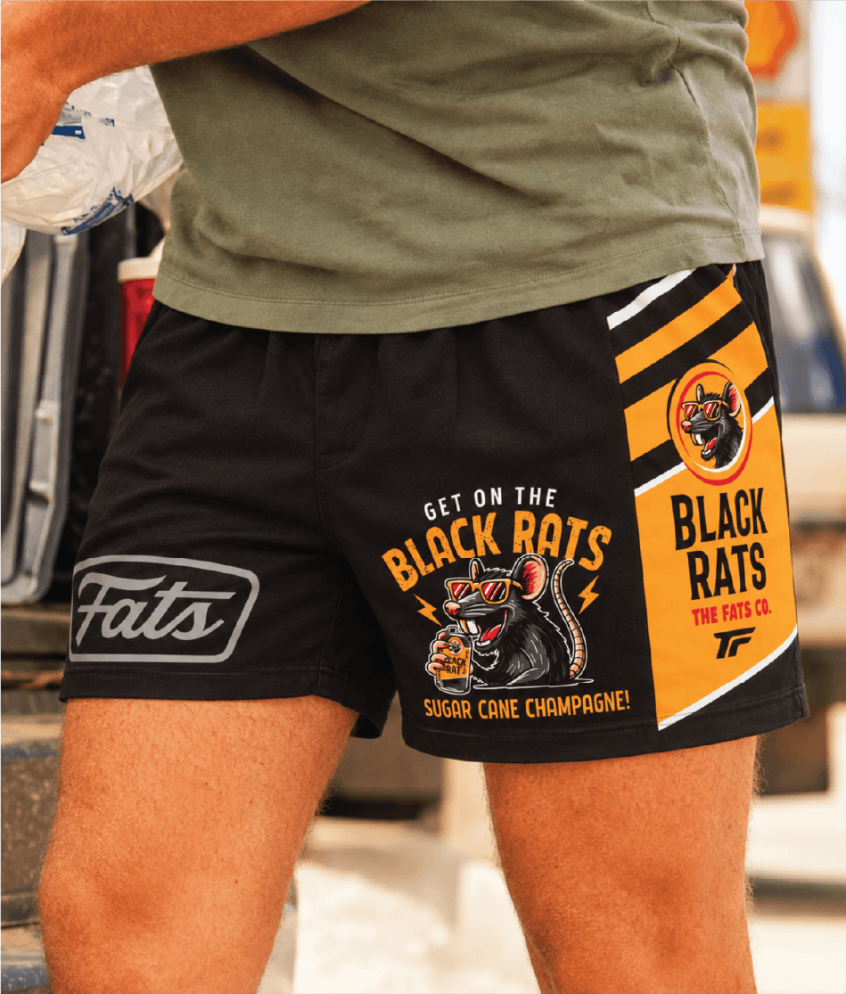 BLACK RATS- FOOTY SHORTS