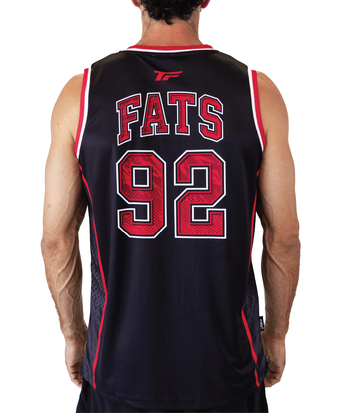 BULLS- BASKETBALL SINGLET- BLACK/RED