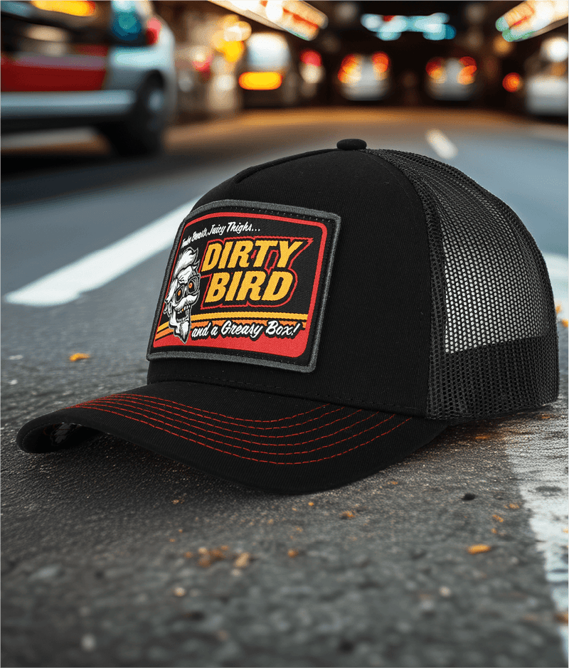 DIRTY BIRD- TRUCKER CAP-MID PROFILE